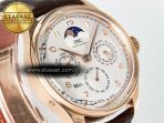 IW5033 Portugieser Perpetual Calendar RG V9F 1:1 Best Edition White Dial on Brown Leather Strap A52610 - Görsel 5