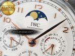 IW5033 Portugieser Perpetual Calendar SS V9F 1:1 Best Edition White Dial on Black Leather Strap A52610 - Görsel 11