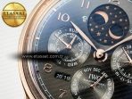 IW5034 Portugieser Perpetual Calendar RG V9F 1:1 Best Edition Black Dial on Black Leather Strap A52610 - Görsel 10