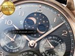 IW5034 Portugieser Perpetual Calendar RG V9F 1:1 Best Edition Black Dial on Black Leather Strap A52610 - Görsel 11