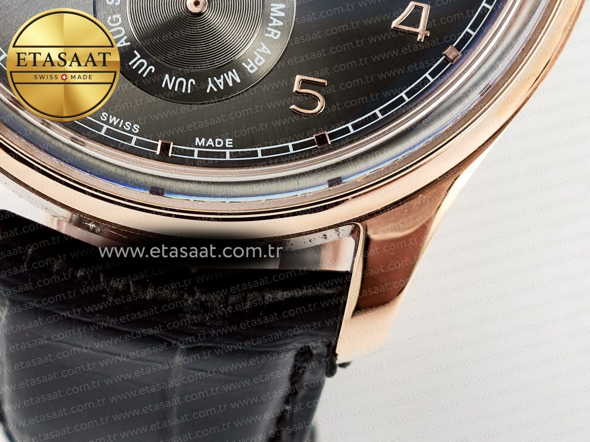 IW5034 Portugieser Perpetual Calendar RG V9F 1:1 Best Edition Black Dial on Black Leather Strap A52610 - Görsel 14