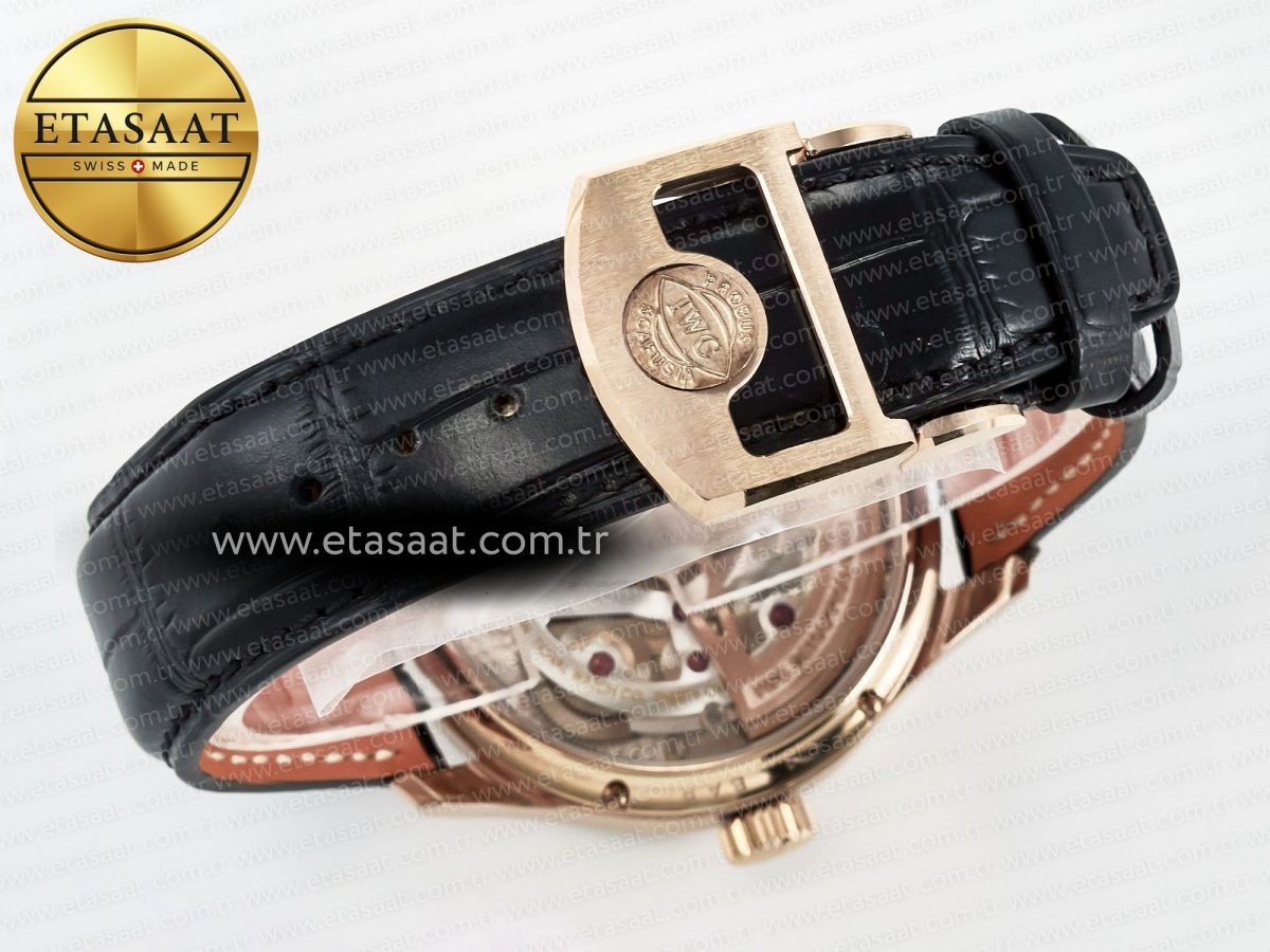 IW5034 Portugieser Perpetual Calendar RG V9F 1:1 Best Edition Black Dial on Black Leather Strap A52610 - Görsel 17