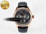 IW5034 Portugieser Perpetual Calendar RG V9F 1:1 Best Edition Black Dial on Black Leather Strap A52610 - Görsel 3