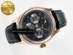 IW5034 Portugieser Perpetual Calendar RG V9F 1:1 Best Edition Black Dial on Black Leather Strap A52610 - Görsel 8