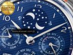IW5034 Portugieser Perpetual Calendar SS V9F 1:1 Best Edition Blue Dial on Black Leather Strap A52610 - Görsel 11