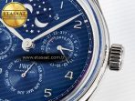 IW5034 Portugieser Perpetual Calendar SS V9F 1:1 Best Edition Blue Dial on Black Leather Strap A52610 - Görsel 12
