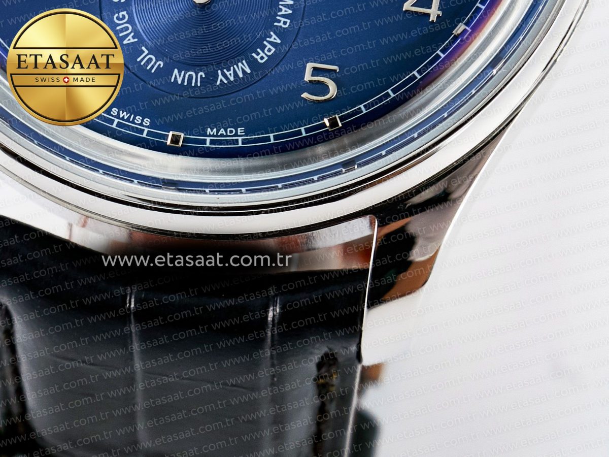 IW5034 Portugieser Perpetual Calendar SS V9F 1:1 Best Edition Blue Dial on Black Leather Strap A52610 - Görsel 14