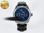 IW5034 Portugieser Perpetual Calendar SS V9F 1:1 Best Edition Blue Dial on Black Leather Strap A52610 - Görsel 3