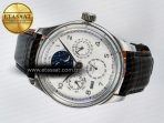 IW5034 Portugieser Perpetual Calendar SS V9F 1:1 Best Edition White Dial on Black Leather Strap A52610 - Görsel 9