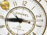 J13 38mm YG White Ceramic BVF 1:1 Best Edition White Dial on Bracelet A12.1 - Görsel 10