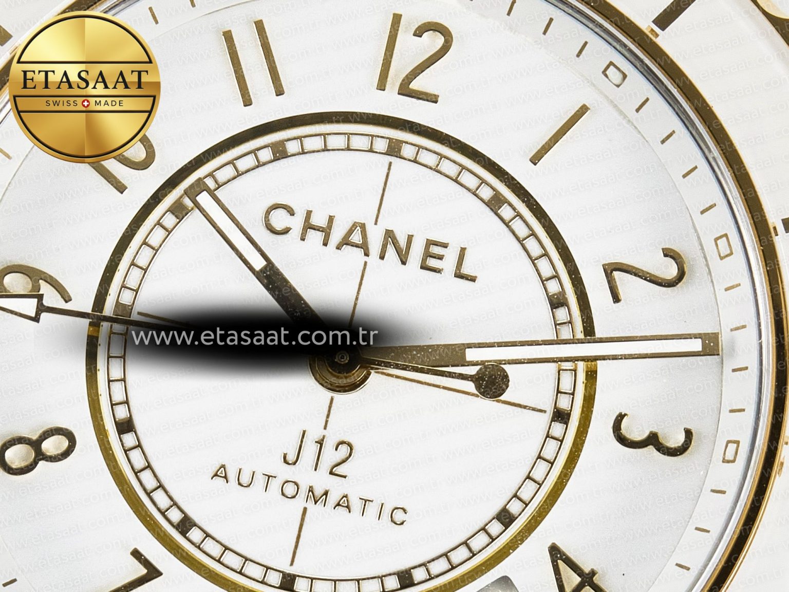J13 38mm YG White Ceramic BVF 1:1 Best Edition White Dial on Bracelet A12.1 - Görsel 10