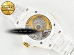J13 38mm YG White Ceramic BVF 1:1 Best Edition White Dial on Bracelet A12.1 - Görsel 16