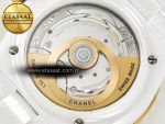 J13 38mm YG White Ceramic BVF 1:1 Best Edition White Dial on Bracelet A12.1 - Görsel 17