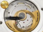 J13 38mm YG White Ceramic BVF 1:1 Best Edition White Dial on Bracelet A12.1 - Görsel 18