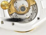 J13 38mm YG White Ceramic BVF 1:1 Best Edition White Dial on Bracelet A12.1 - Görsel 20