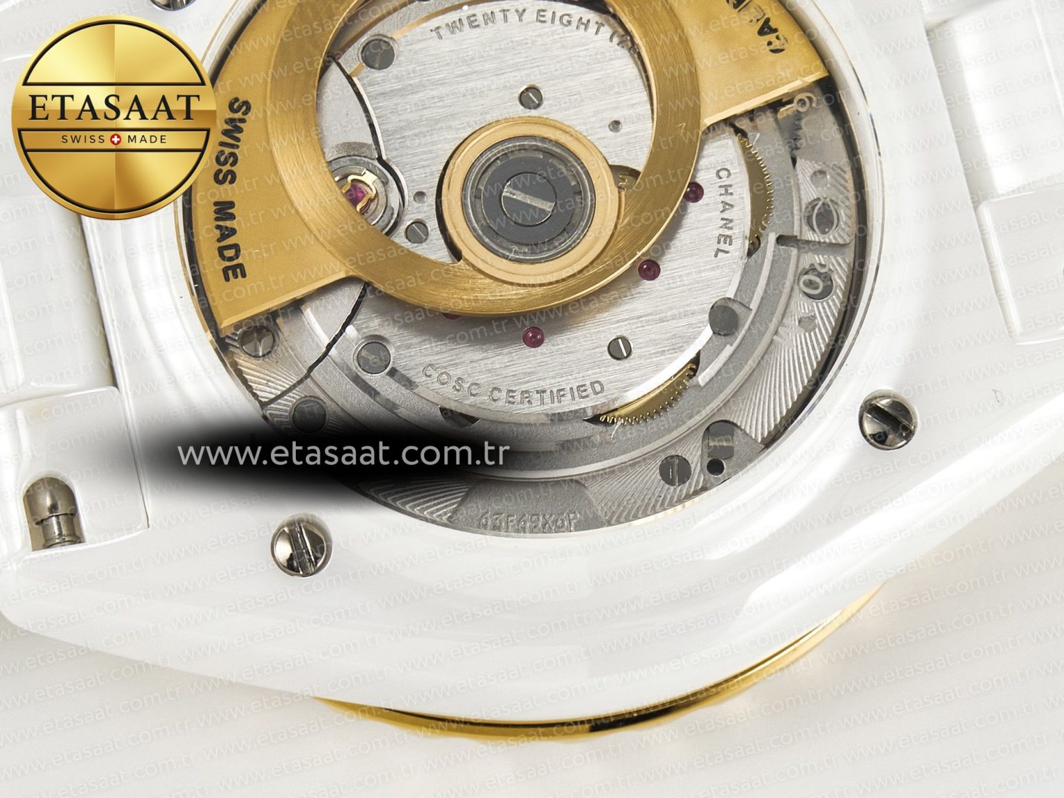 J13 38mm YG White Ceramic BVF 1:1 Best Edition White Dial on Bracelet A12.1 - Görsel 20