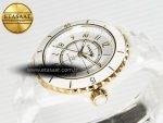 J13 38mm YG White Ceramic BVF 1:1 Best Edition White Dial on Bracelet A12.1 - Görsel 6