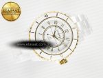 J13 38mm YG White Ceramic BVF 1:1 Best Edition White Dial on Bracelet A12.1 - Görsel 8