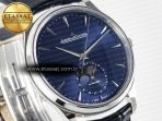 Master Ultra Thin Moon 1368420 SS Z+F 1:1 Best Edition Blue Dial on Black Leather Strap SA925 Super Clone - Görsel 5