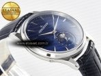 Master Ultra Thin Moon 1368420 SS Z+F 1:1 Best Edition Blue Dial on Black Leather Strap SA925 Super Clone - Görsel 7