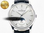 Master Ultra Thin Moon 1368420 SS Z+F 1:1 Best Edition White Dial on Black Leather Strap SA925 Super Clone - Görsel 4