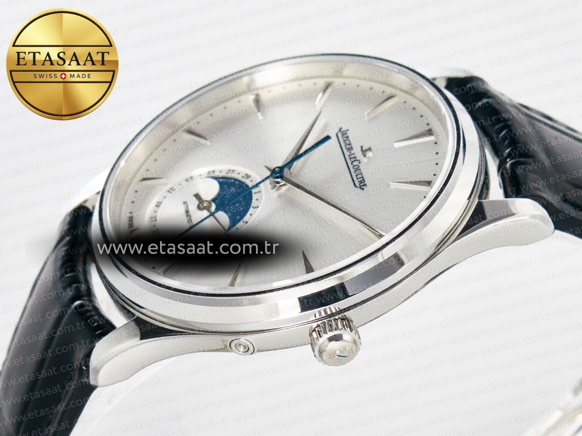 Master Ultra Thin Moon 1368420 SS Z+F 1:1 Best Edition White Dial on Black Leather Strap SA925 Super Clone - Görsel 6