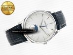 Master Ultra Thin Moon 1368420 SS Z+F 1:1 Best Edition White Dial on Black Leather Strap SA925 Super Clone - Görsel 8