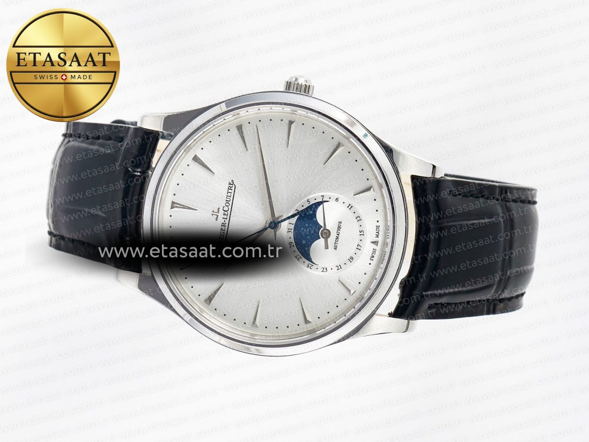 Master Ultra Thin Moon 1368420 SS Z+F 1:1 Best Edition White Dial on Black Leather Strap SA925 Super Clone - Görsel 9