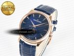 Master Ultra Thin Moon RG Z+F 1:1 Best Edition Blue Dial on Blue Leather Strap SA925 Super Clone - Görsel 2