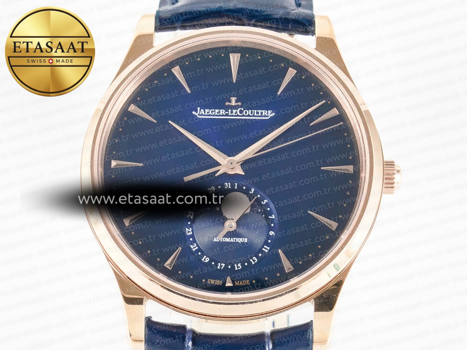Master Ultra Thin Moon RG Z+F 1:1 Best Edition Blue Dial on Blue Leather Strap SA925 Super Clone - Görsel 4
