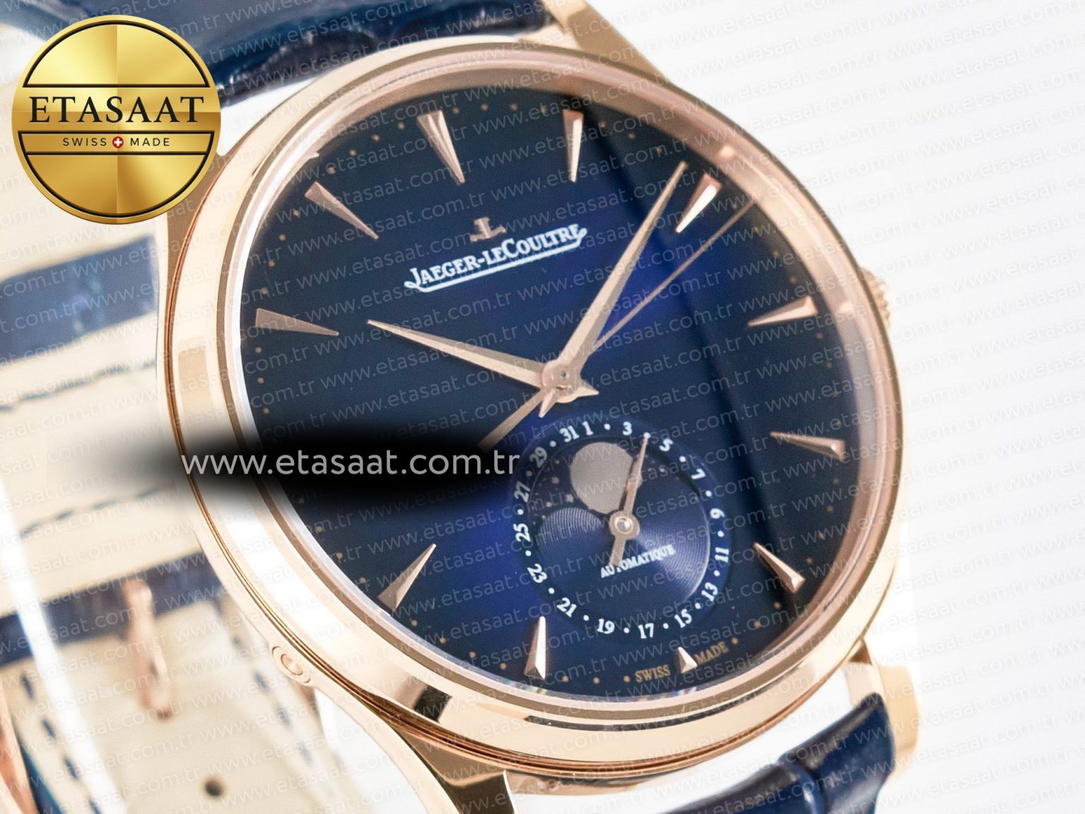 Master Ultra Thin Moon RG Z+F 1:1 Best Edition Blue Dial on Blue Leather Strap SA925 Super Clone - Görsel 5