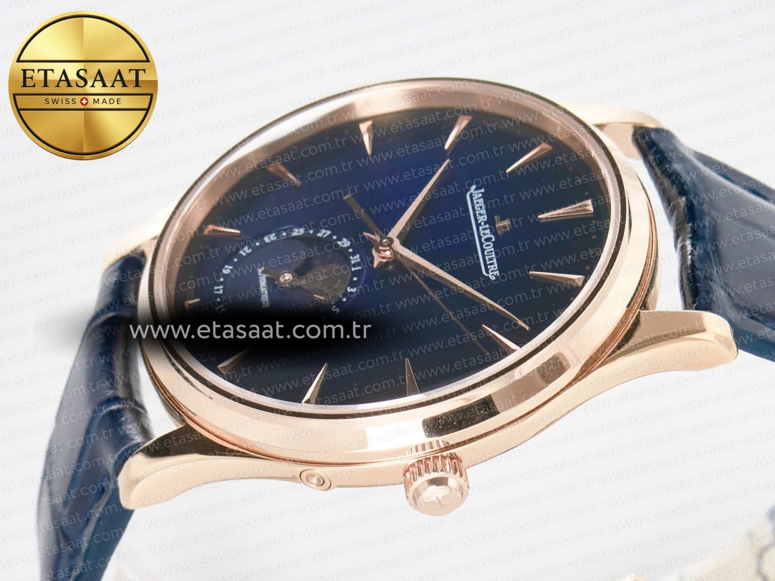 Master Ultra Thin Moon RG Z+F 1:1 Best Edition Blue Dial on Blue Leather Strap SA925 Super Clone - Görsel 6