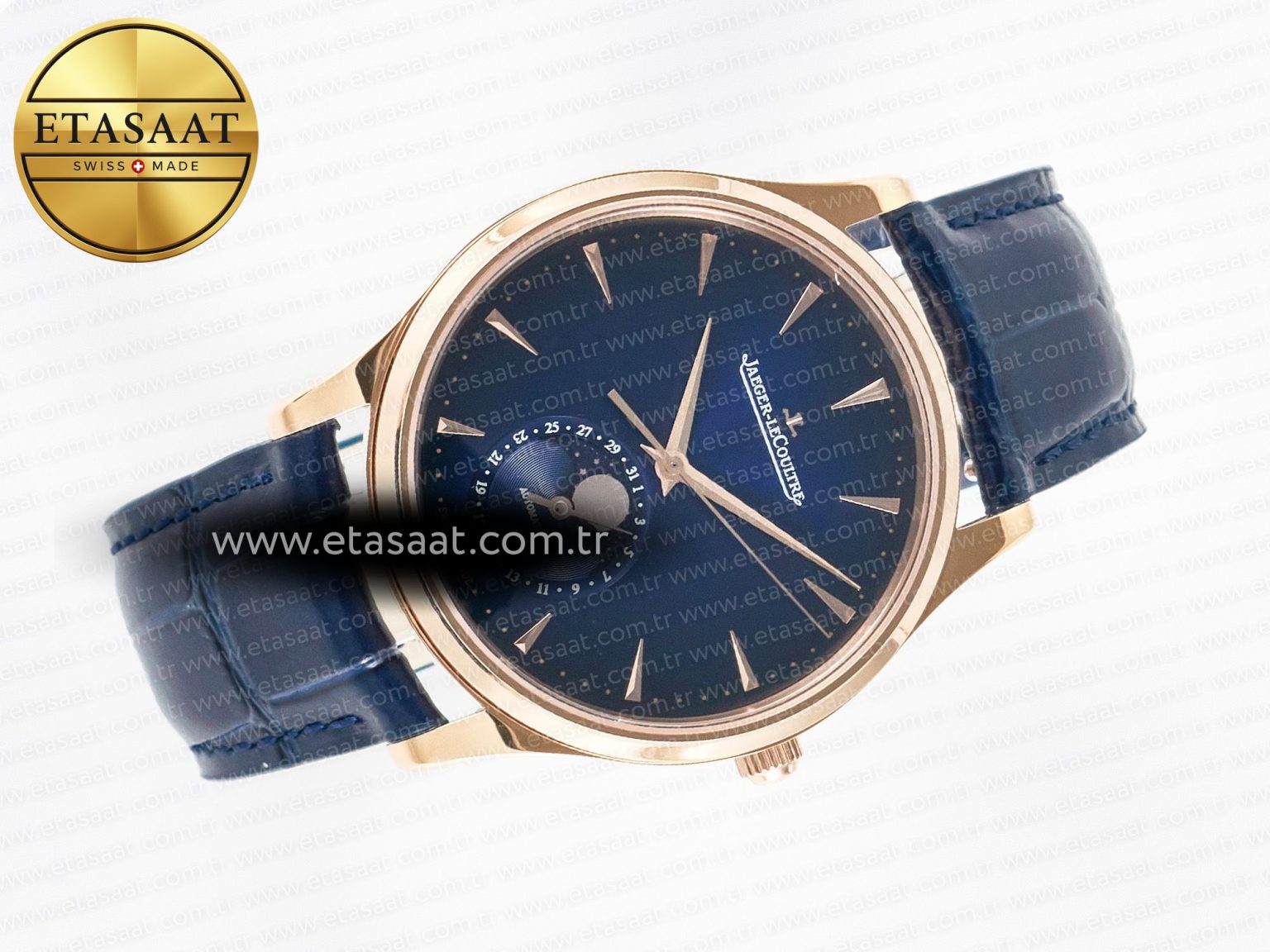 Master Ultra Thin Moon RG Z+F 1:1 Best Edition Blue Dial on Blue Leather Strap SA925 Super Clone - Görsel 8
