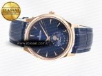 Master Ultra Thin Moon RG Z+F 1:1 Best Edition Blue Dial on Blue Leather Strap SA925 Super Clone - Görsel 9