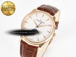 Master Ultra Thin Moon RG Z+F 1:1 Best Edition White Dial on Brown Leather Strap A925