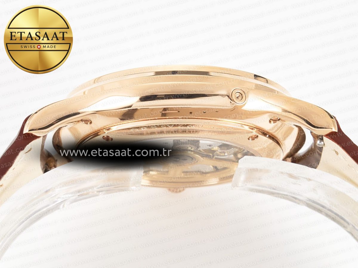 Master Ultra Thin Moon RG Z+F 1:1 Best Edition White Dial on Brown Leather Strap A925 - Görsel 13