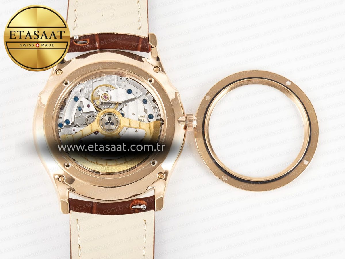 Master Ultra Thin Moon RG Z+F 1:1 Best Edition White Dial on Brown Leather Strap A925 - Görsel 16