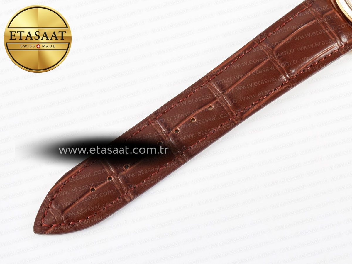 Master Ultra Thin Moon RG Z+F 1:1 Best Edition White Dial on Brown Leather Strap A925 - Görsel 24