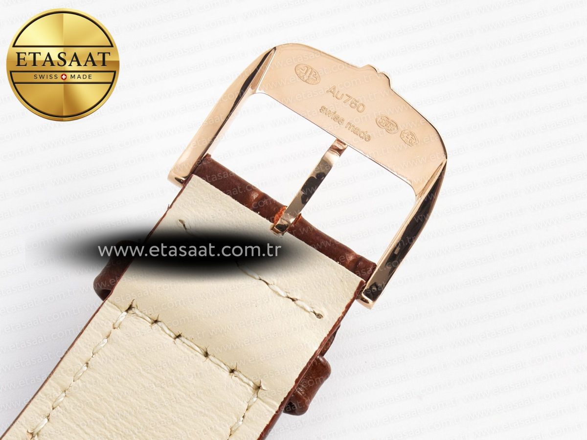 Master Ultra Thin Moon RG Z+F 1:1 Best Edition White Dial on Brown Leather Strap A925 - Görsel 27