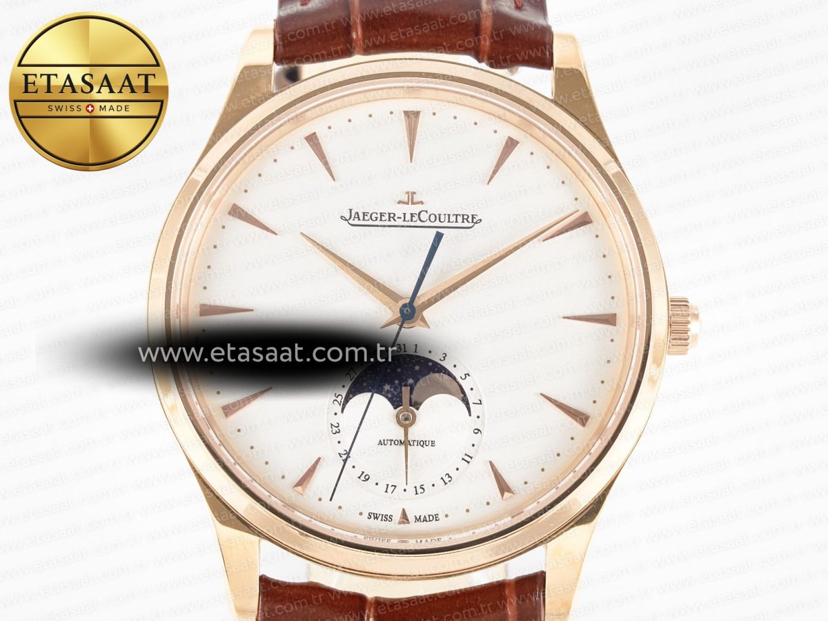 Master Ultra Thin Moon RG Z+F 1:1 Best Edition White Dial on Brown Leather Strap A925 - Görsel 4