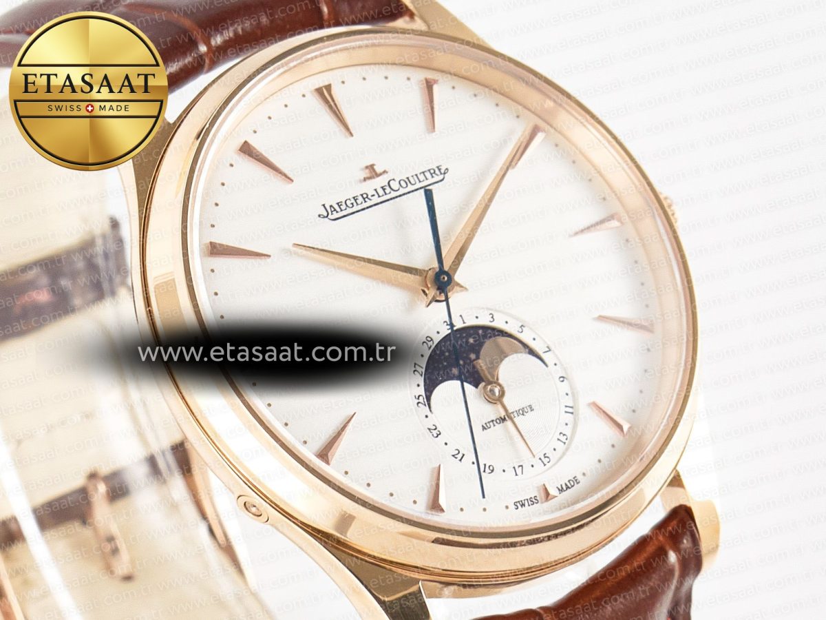 Master Ultra Thin Moon RG Z+F 1:1 Best Edition White Dial on Brown Leather Strap A925 - Görsel 5