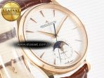 Master Ultra Thin Moon RG Z+F 1:1 Best Edition White Dial on Brown Leather Strap A925 - Görsel 5