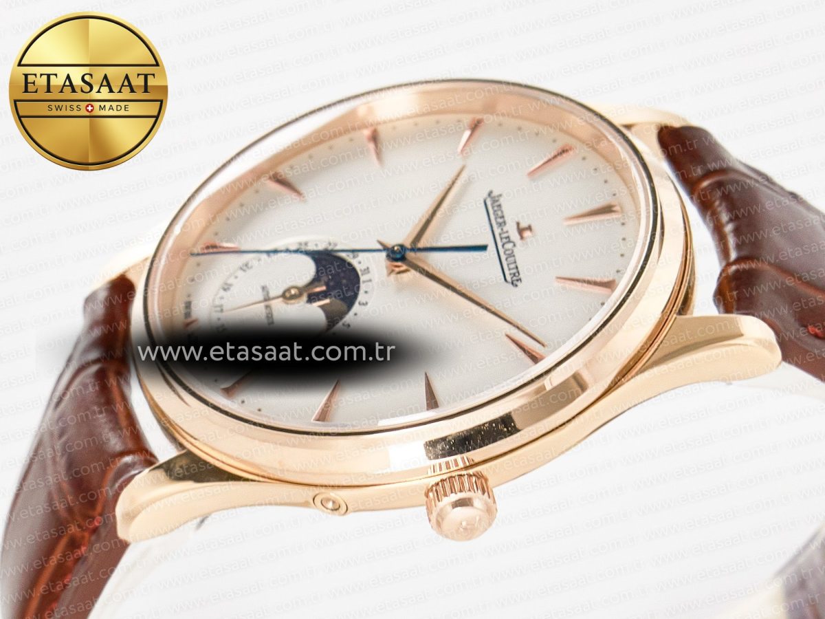 Master Ultra Thin Moon RG Z+F 1:1 Best Edition White Dial on Brown Leather Strap A925 - Görsel 6