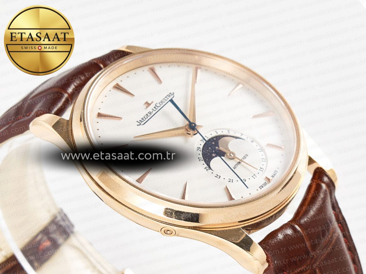 Master Ultra Thin Moon RG Z+F 1:1 Best Edition White Dial on Brown Leather Strap A925 - Görsel 7