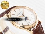 Master Ultra Thin Moon RG Z+F 1:1 Best Edition White Dial on Brown Leather Strap A925 - Görsel 7