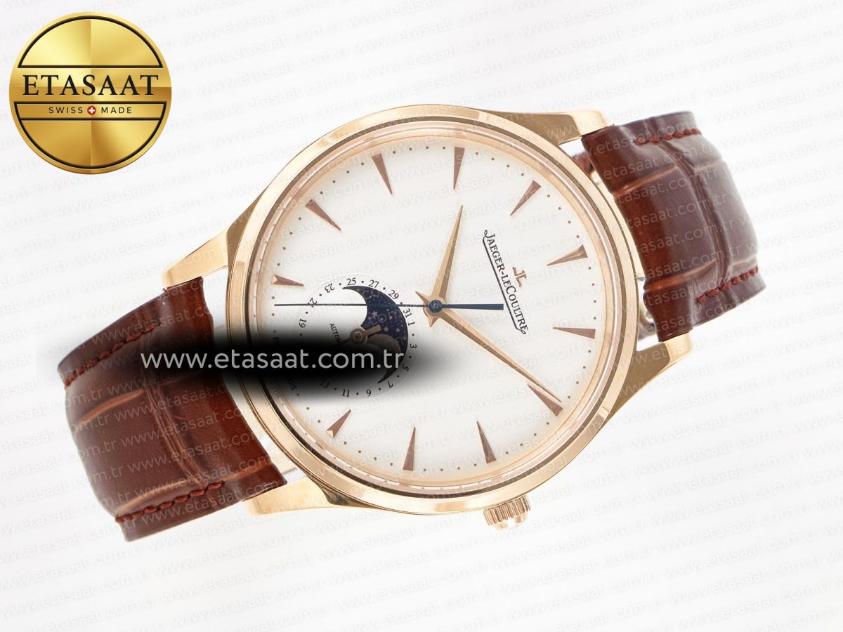 Master Ultra Thin Moon RG Z+F 1:1 Best Edition White Dial on Brown Leather Strap A925 - Görsel 8