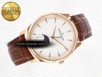 Master Ultra Thin Moon RG Z+F 1:1 Best Edition White Dial on Brown Leather Strap A925 - Görsel 8
