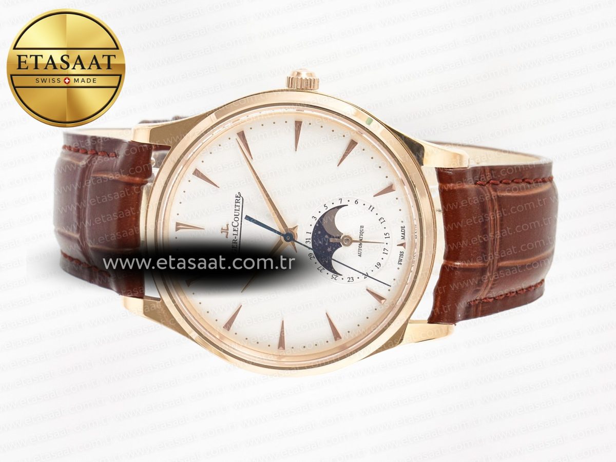 Master Ultra Thin Moon RG Z+F 1:1 Best Edition White Dial on Brown Leather Strap A925 - Görsel 9