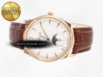 Master Ultra Thin Moon RG Z+F 1:1 Best Edition White Dial on Brown Leather Strap A925 - Görsel 9