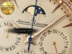Master Ultra Thin Perpetual Calendar RG V9F 1:1 Best Edition Cream Dial Diamonds Bezel on Brown Leather Strap A868 V2 - Görsel 11